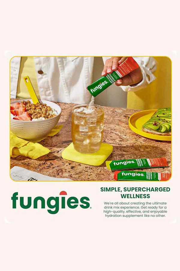 Fungies - Hongo Melena de León + Hidratación flavor Strawberry Lemonade 6 Sobres 8 G