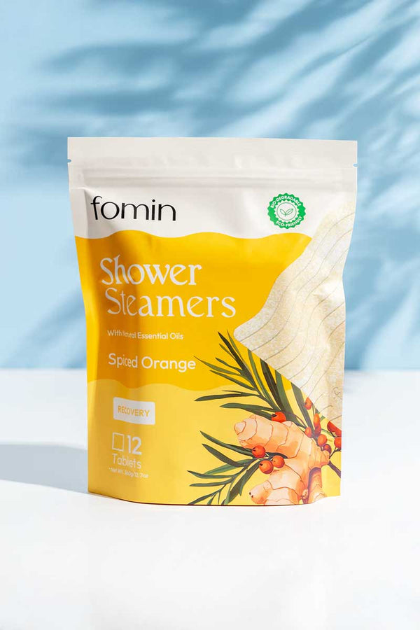 Fomin Shower Steamers - Vaporizadores de ducha Spiced Orange 12 Tabletas