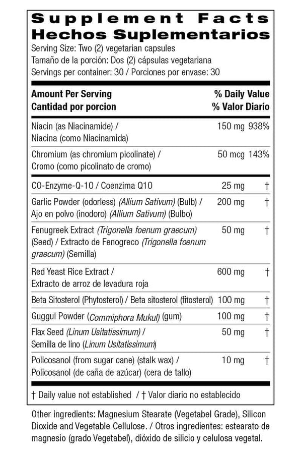 Bio Nutrition Cholesterol - Bienestar del Colesterol 60 Capsulas