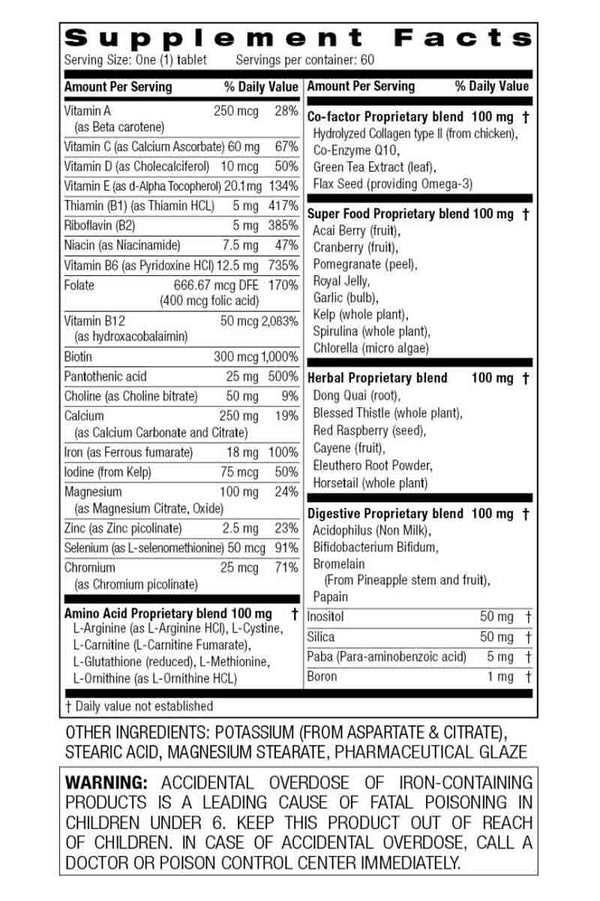 Bio Nutrition Women's Wellness 60 Tabletas