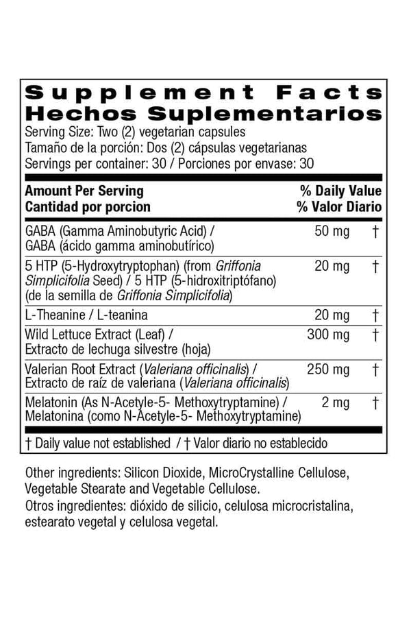 Bio Nutrition Sleep Wellness - Ayuda A La Relajacion 60 Capsulas