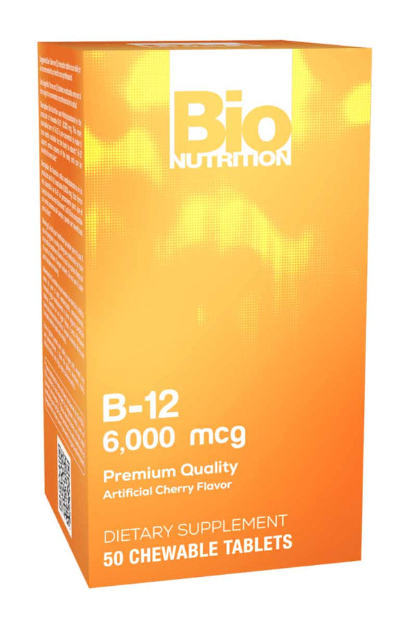 Bio Nutrition B-12 6000 MCG 50 Tabletas Masticables