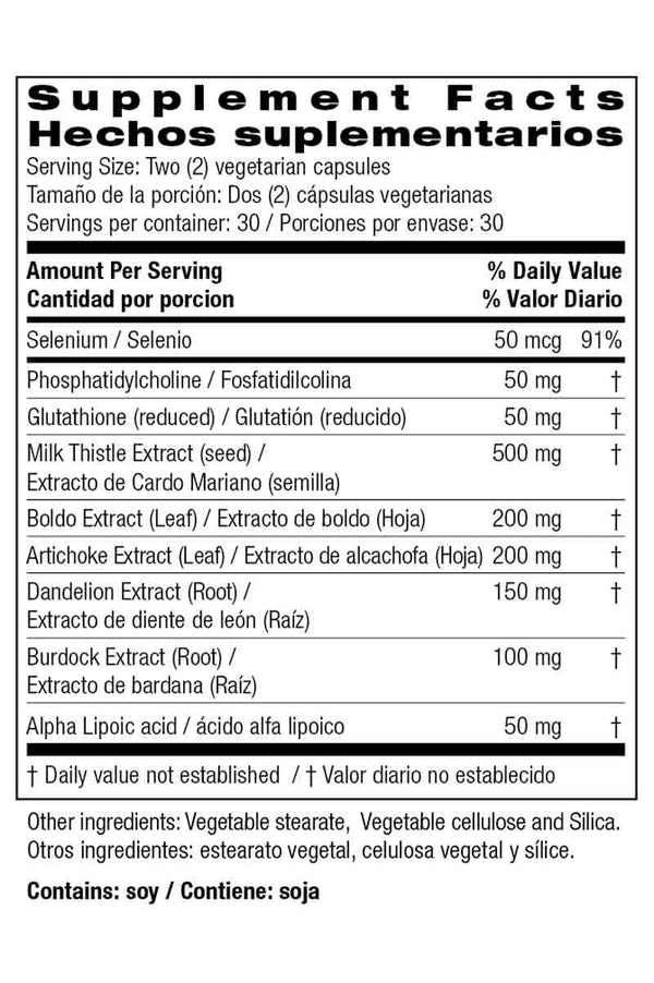 Bio Nutrition Liver Wellness - Apoyo La Funcion Saludable Del Higado 60 Capsulas