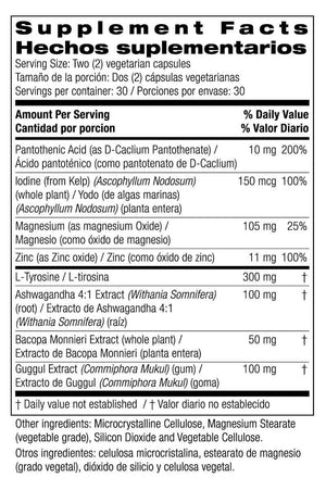 Bio Nutrition Thyroid - Apoya La Salud De La Tiroides 60 Capsulas
