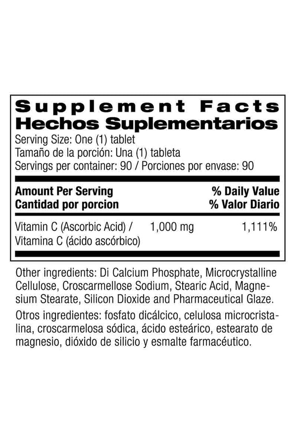 Bio Nutrition Vitamin C 1000 MG 90 Tabletas