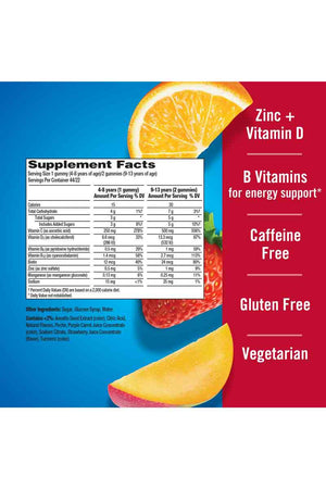 Emergen-C Kidz Fun-tastic Fruit -  para el Sistema Inmunológico 44 Gummies