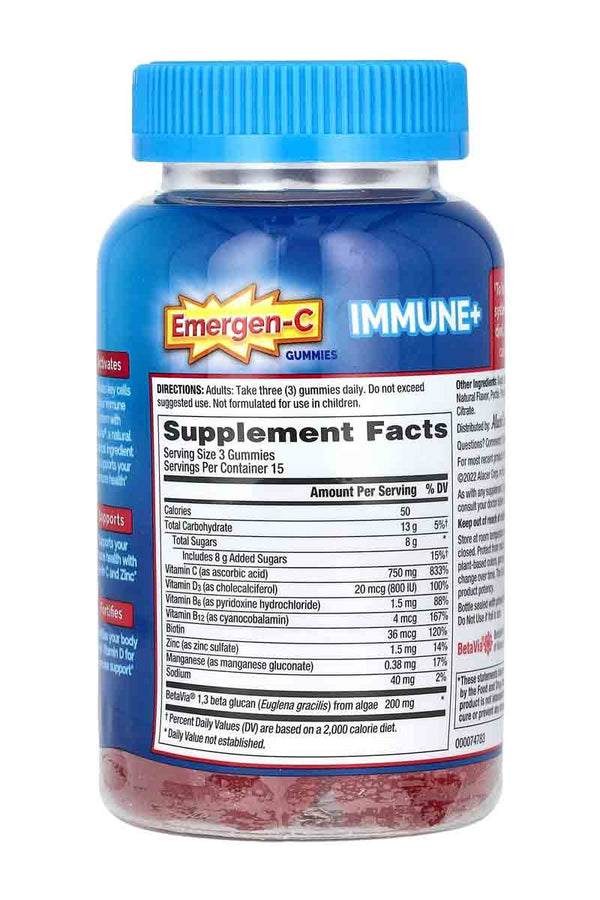 Emergen-C Immune + Super Orange 45 Gummies