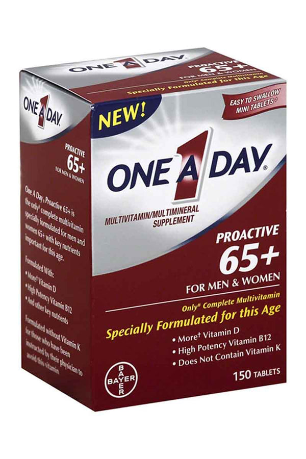 ONE A DAY PROACTIVE Hombres y mujeres 65+ 150 Cápsulas