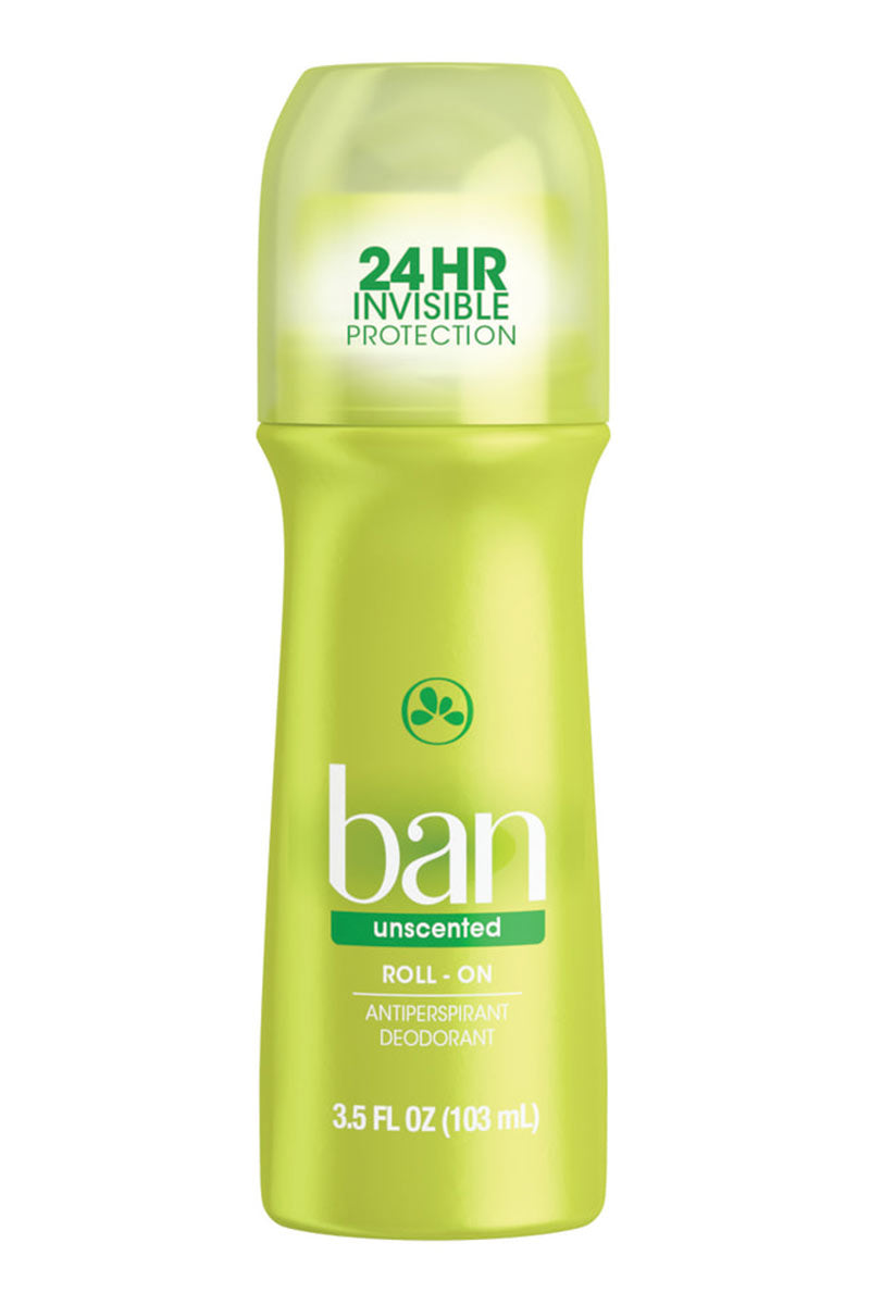 Ban Unscented Roll-On Antiperspirant Deodorant 103 ml