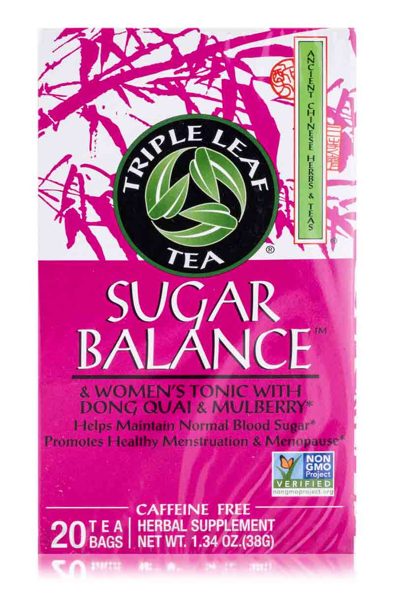 Triple Leaf Tea Sugar Balance - té  para el equilibrio del azúcar y tónico para mujeres 20 Bolsitas de te