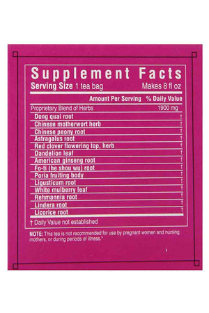 Triple Leaf Tea Sugar Balance - té  para el equilibrio del azúcar y tónico para mujeres 20 Bolsitas de te