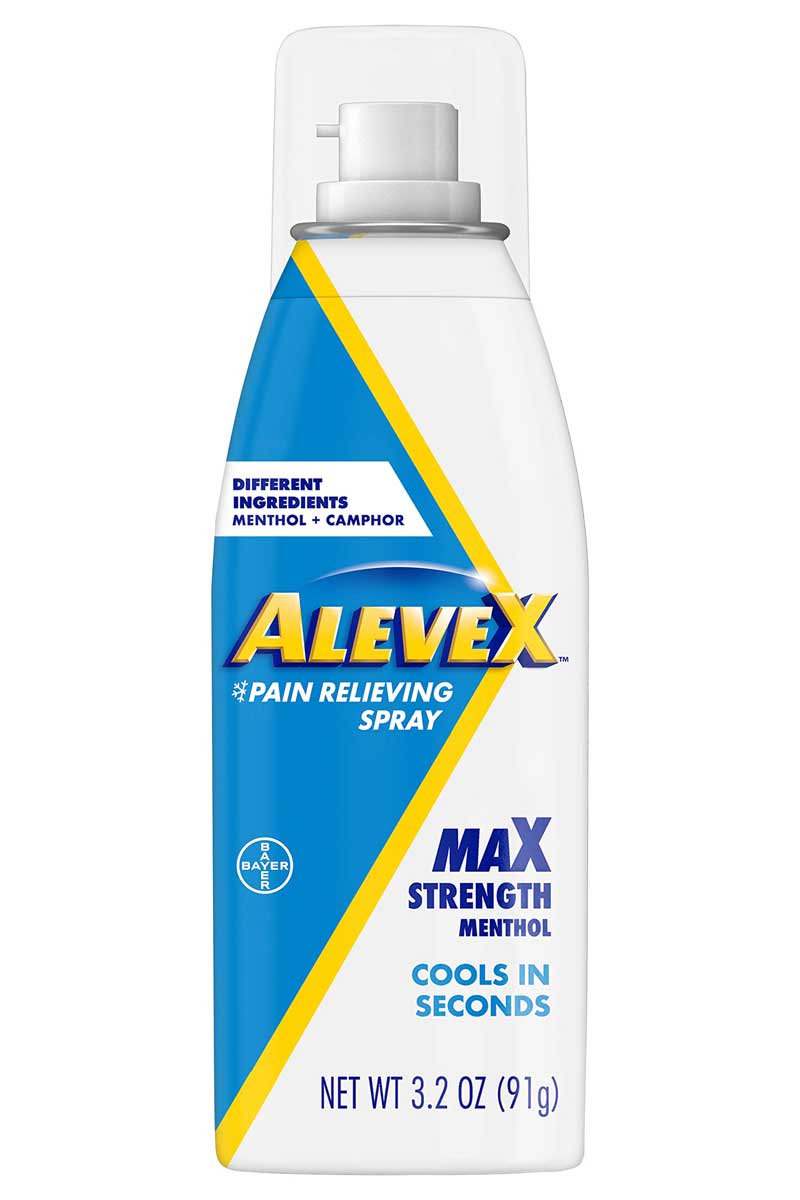 Alevex Pain Relieving Spray Max Strength Menthol - para aliviar el dolor, acción rápida y secado rápido 91 g
