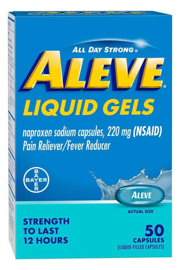 Aleve Liquid Gels - Geles líquidos para el alivio del dolor 50 Capsulas