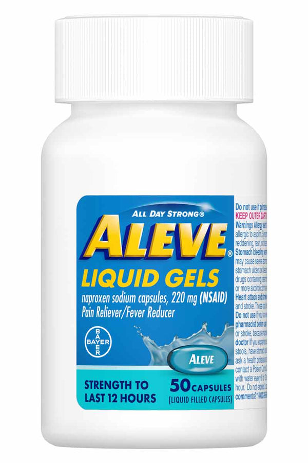 Aleve Liquid Gels - Geles líquidos para el alivio del dolor 50 Capsulas