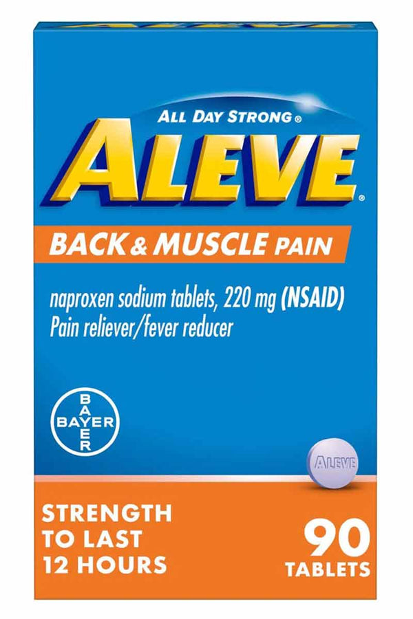 Aleve Back & Muscle Pain - Alivio Del Dolor de espalda y dolor muscular 90 Tabletas