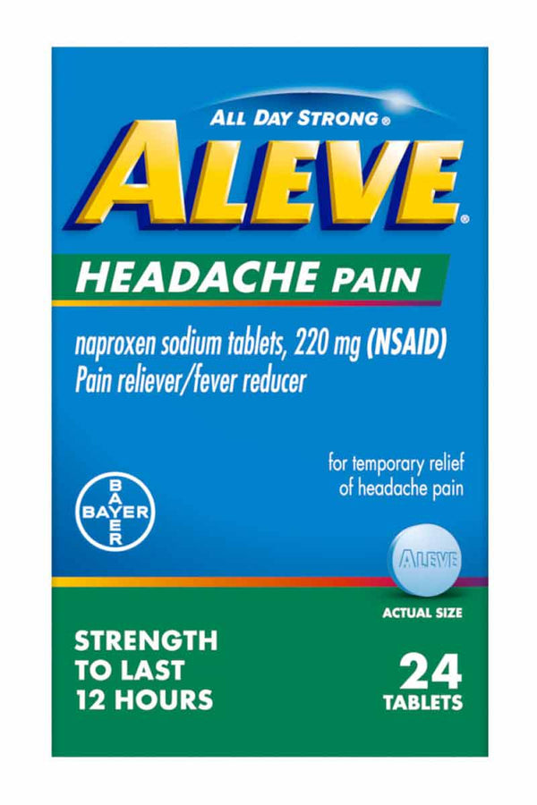 Aleve Headache Pain - Tabletas para el dolor de cabeza 24 tabletas