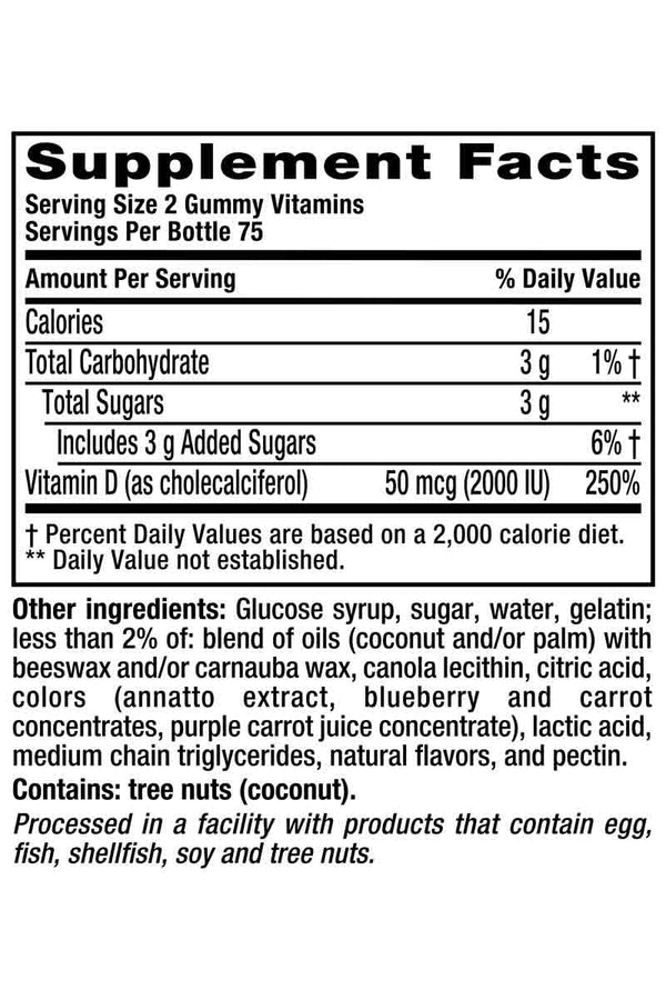 Vitafusion Gummy Vitamins D3 150 Gomas