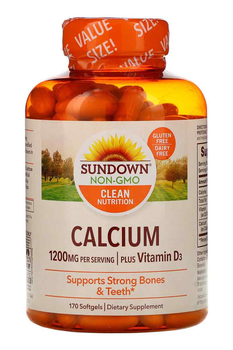 Sundown Calcium 1200 MG Plus Vitamin D3 170 Sofgels