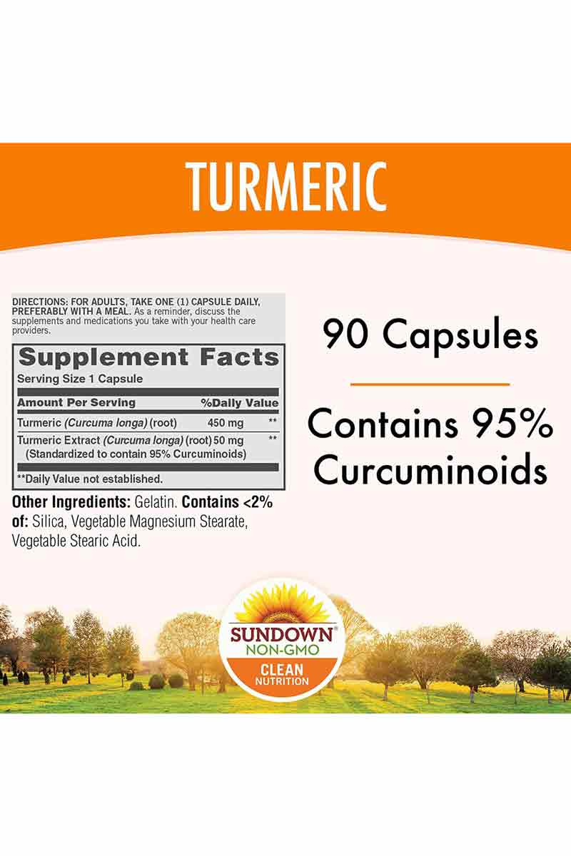 Sundown Turmeric 500 mg 90 Capsulas