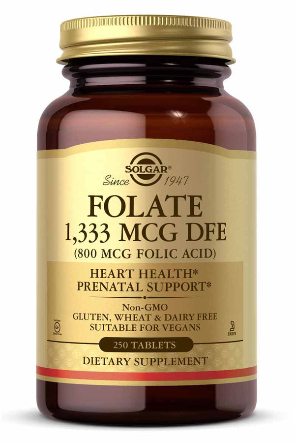 Solgar Folate 1,333 MCG DFE 800 MCG FOLIC ACID 250 CAPSULAS