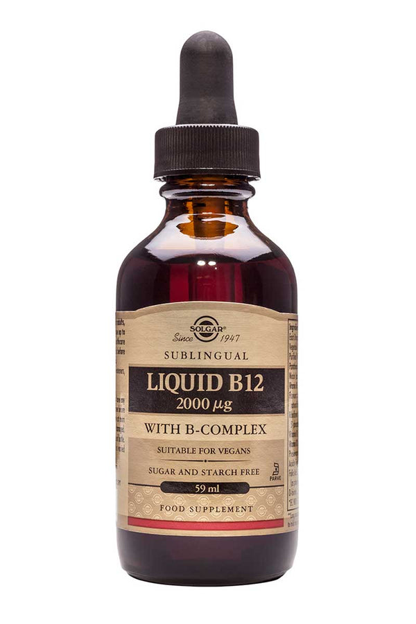 Solgar Sublingual Liquid B-12 2000 Mcg With B-Complex