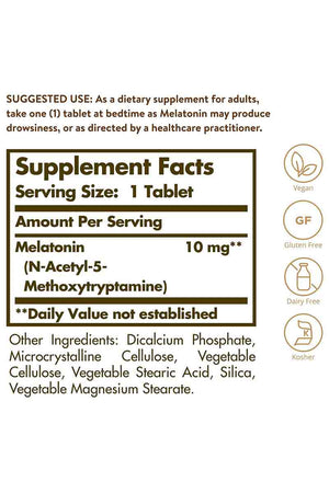 Solgar Melatonin 10 mg 60 Tabletas