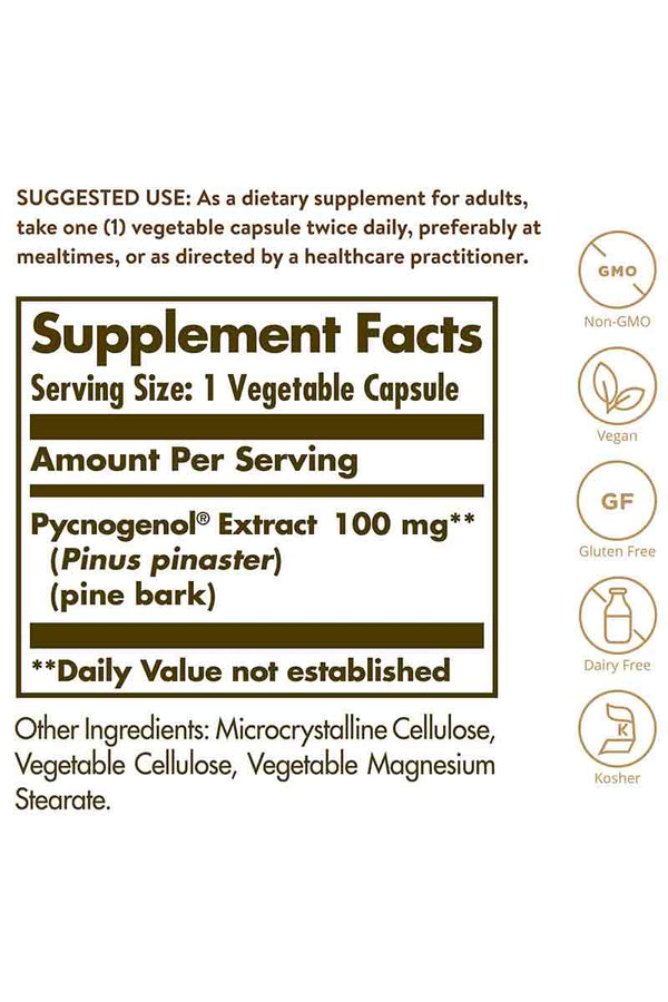 Solgar Pycnogenol 100 mg 30 capsulas