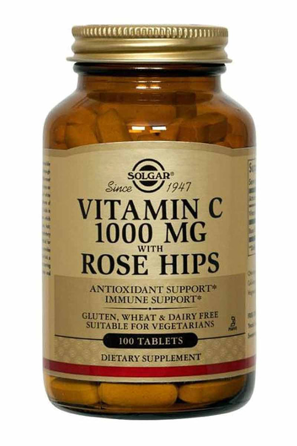 Solgar Vitamina C Rose Hips 1 000 mg 100 tabletas