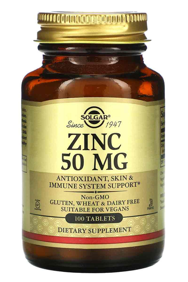 Solgar Zinc 50 MG 100 Tabletas