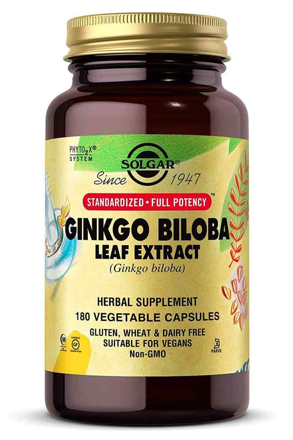 Solgar Ginkgo Biloba Leaf Extract 180 Capsulas