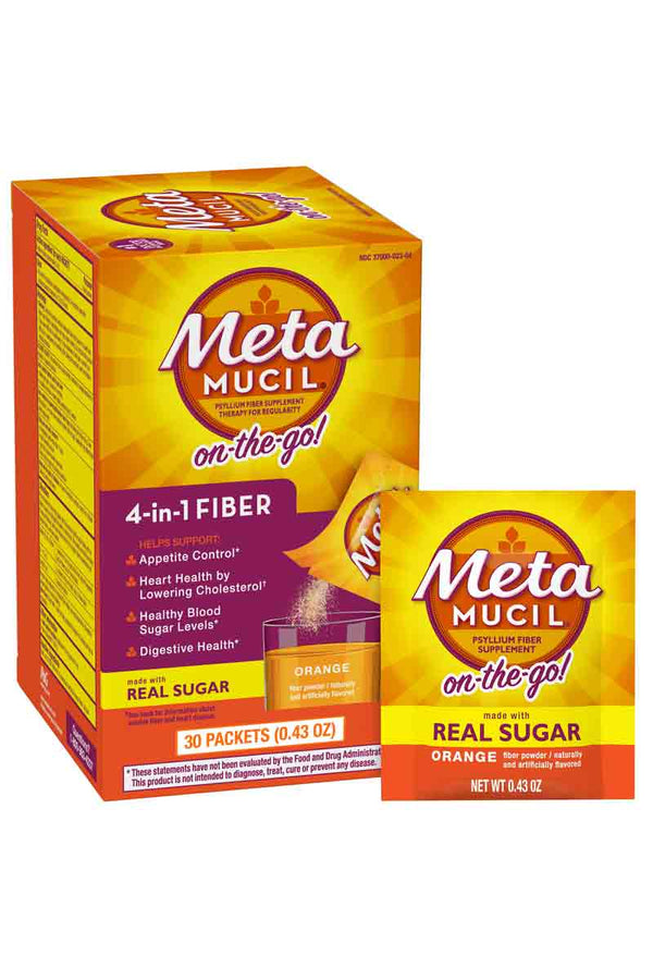 Metamucil On The Go 4 in 1 Fiber Sugar Free 30 sobres