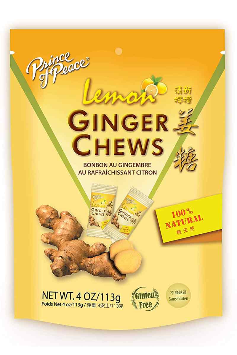 Prince Of Peace Original Ginger Chews Lemon 100 % Natural 4 oz