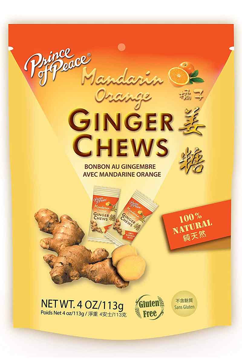 Prince Of Peace Ginger Chews Mandarin Orange 4 oz