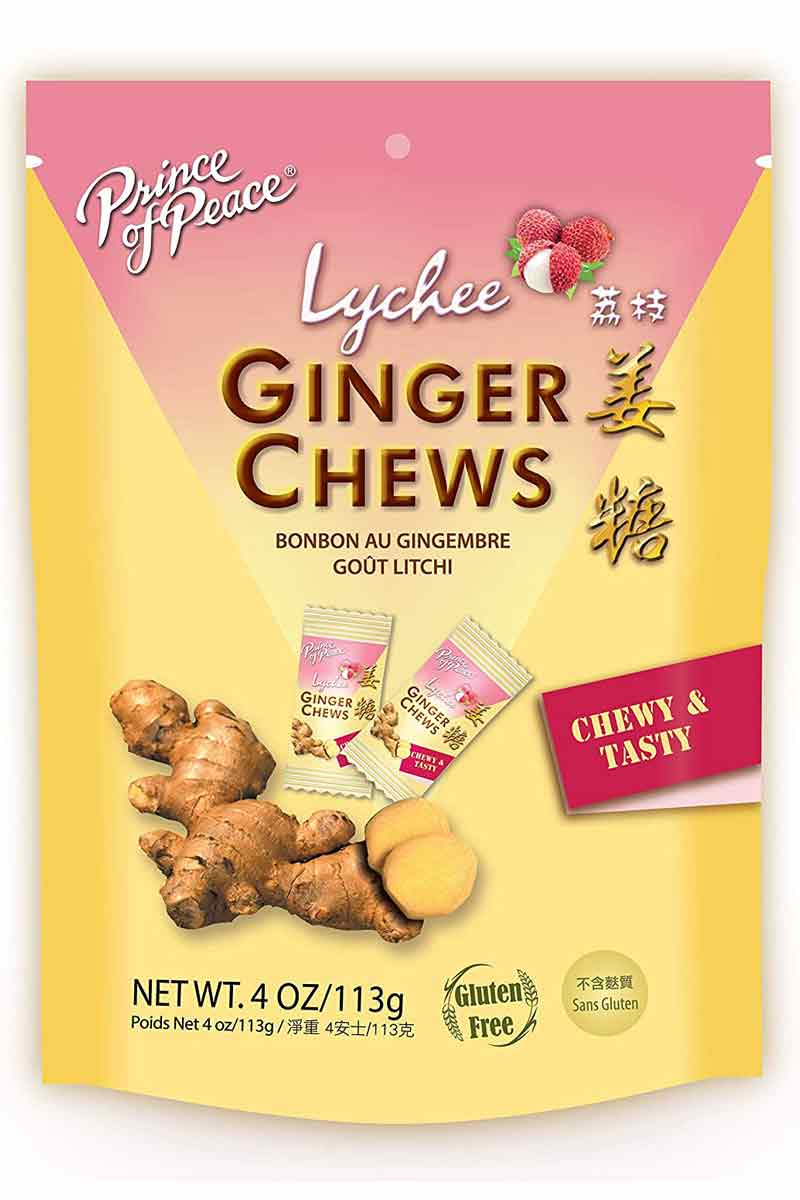Prince Of Peace Ginger Chews Lychee 4 oz