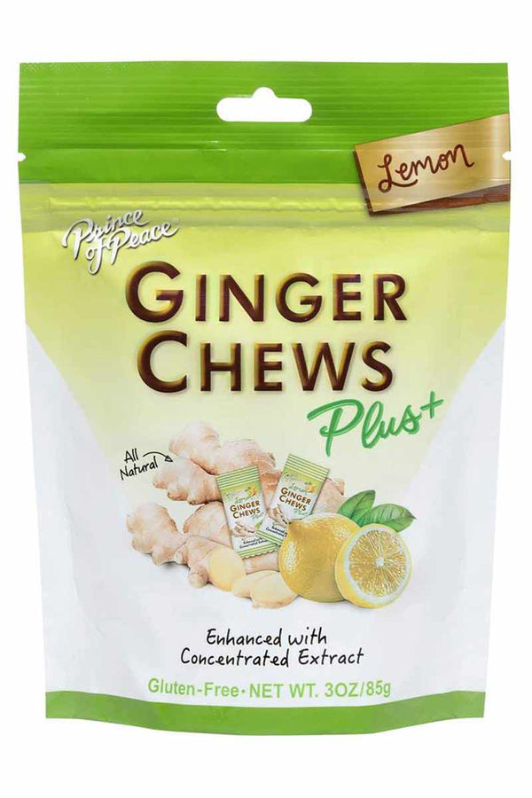 Prince Of Peace Ginger Chews Plus+ Lemon 3 oz