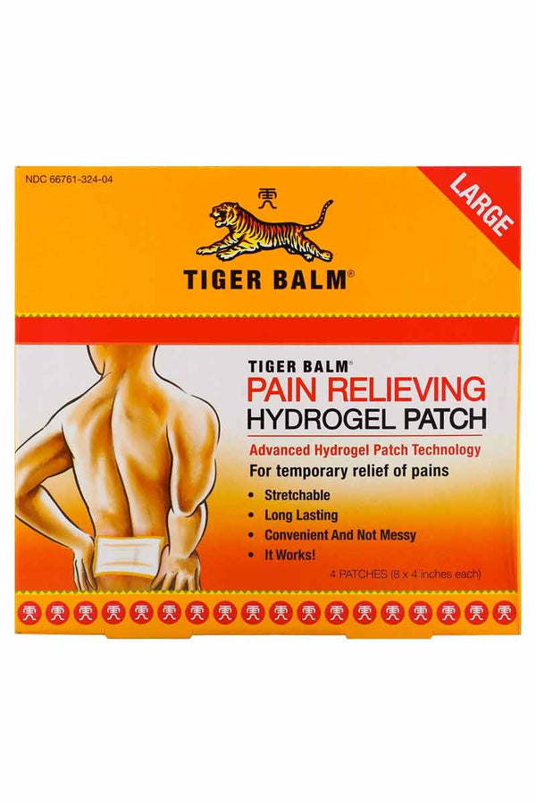 Tiger Balm Pain Relieving Hydrogel Patch - Parche Alivio Del Dolor 4 Parches