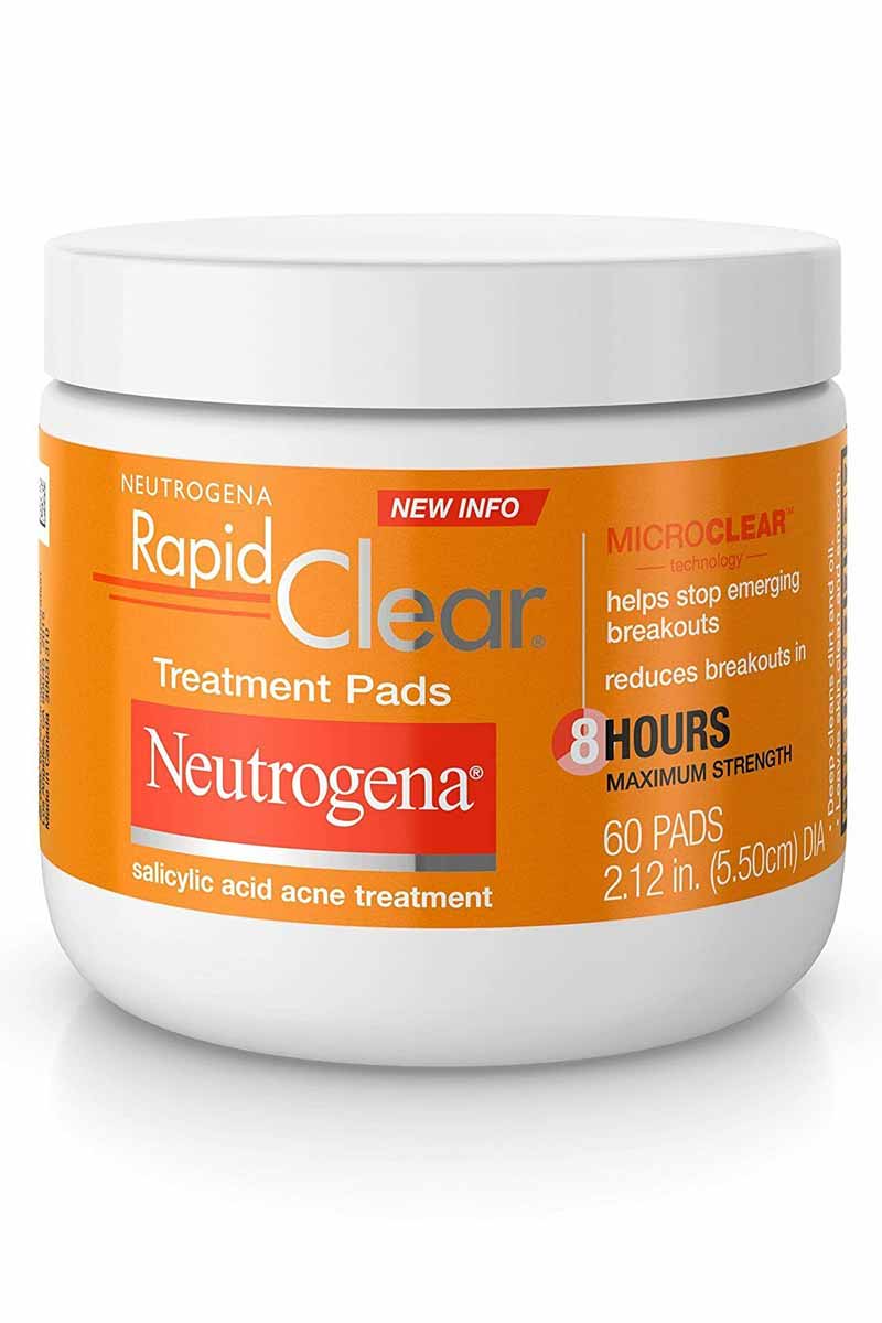 Neutrogena Rapid Clear Treatment Pads - Almohadillas para el acné 60 pads