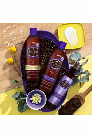 Hask Acondicionador Para Engrosar El Cabello Con Biotin Colageno Y Cafe 355 ml