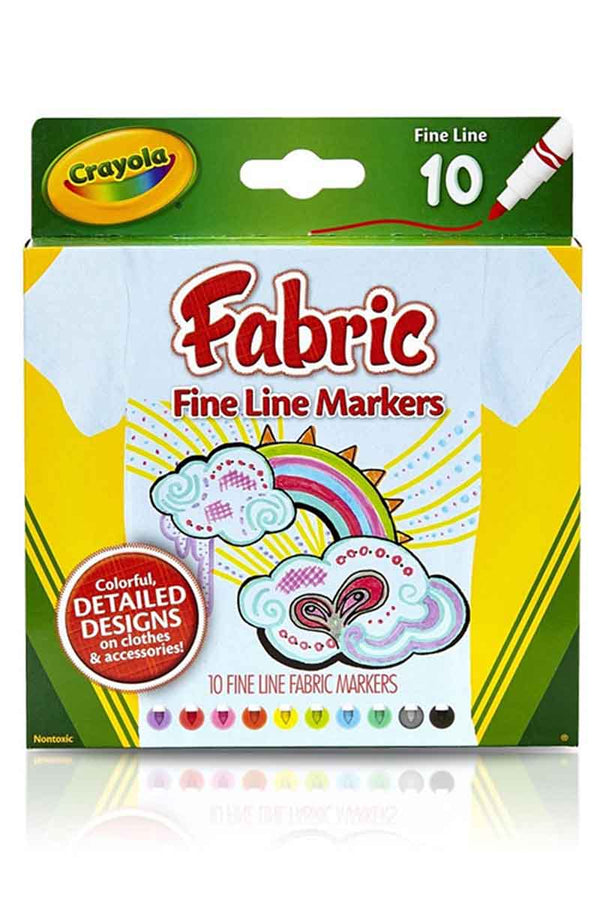 CRAYOLA 10 Marcadores finos para tela