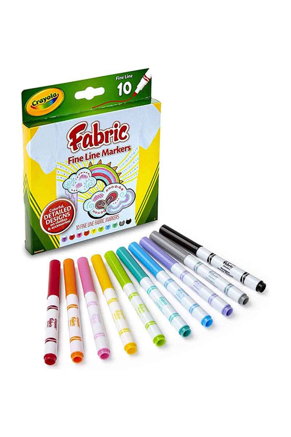 CRAYOLA 10 Marcadores finos para tela