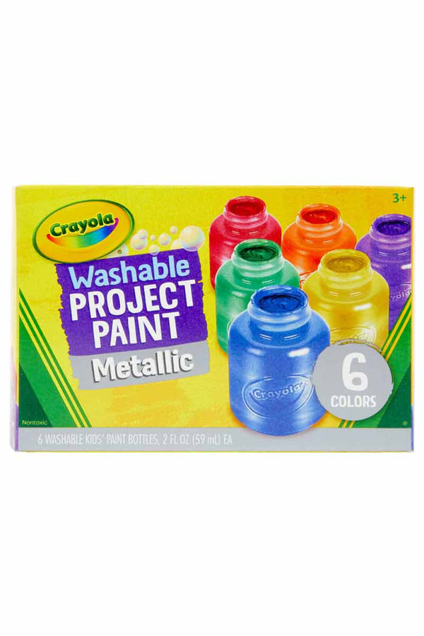 CRAYOLA  6 Pinturas metálica Lavable