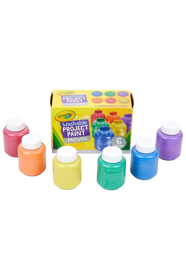 CRAYOLA  6 Pinturas metálica Lavable