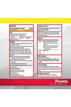 Tylenol 8 Hr Arthritis Pain 650 Mg 290 Caplets