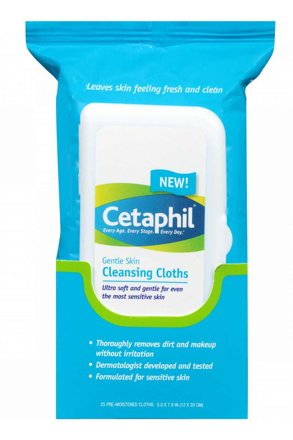 Cetaphil Pañitos De Limpieza Sin Jabon 25 Unidades