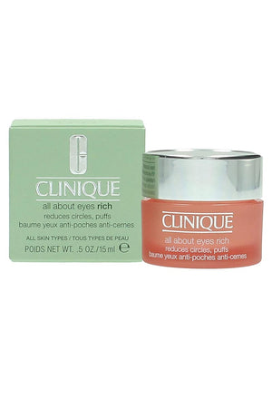 Clinique All About Eyes Rich Crema Intensiva Para el Contorno De Los Ojos 15 ml