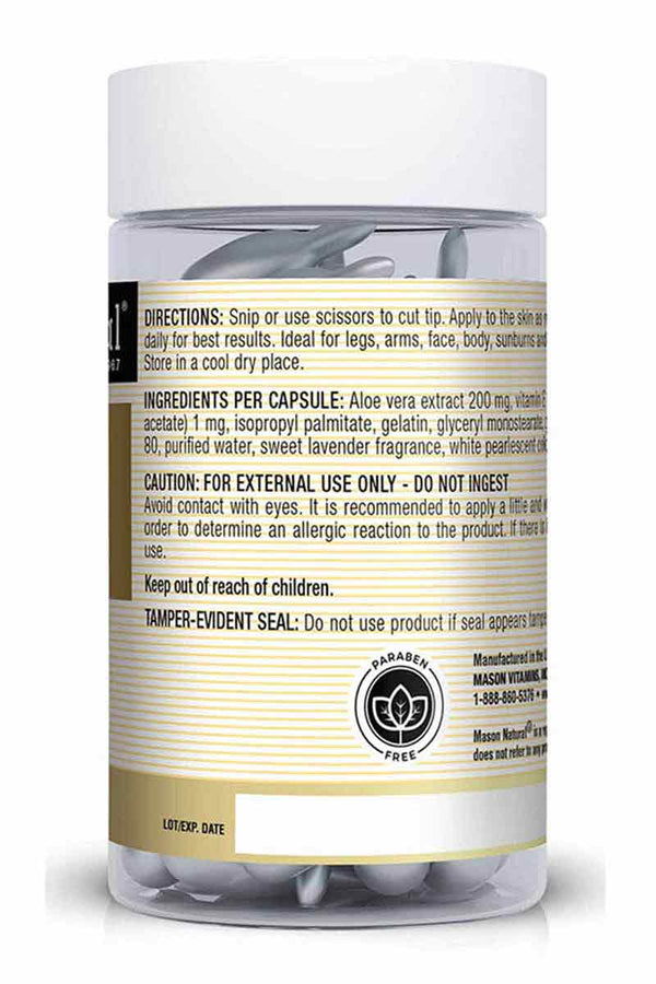 Mason Aloe Vera & Vitamin E Body Cream 60 Capsulas