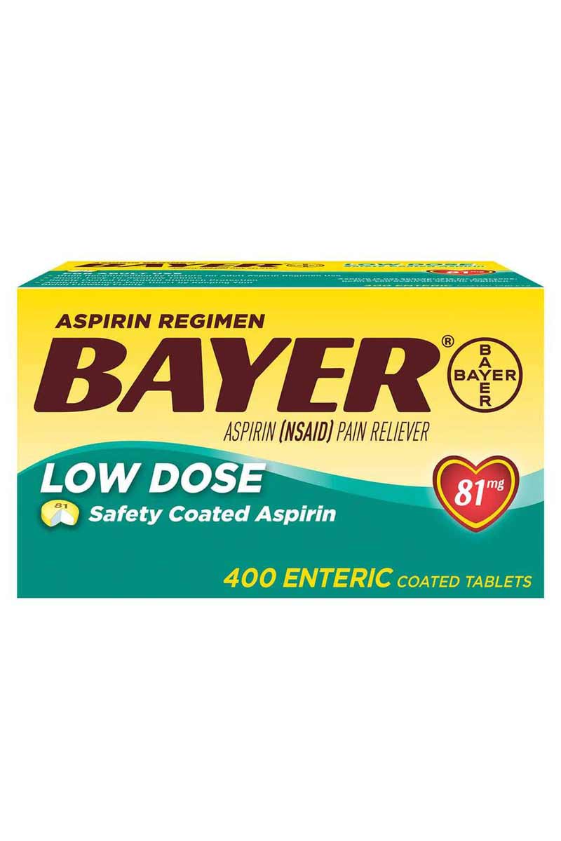 ASPIRINA BAYER Low Dose Regimen 81mg 400 Tabletas Almacén Madeira