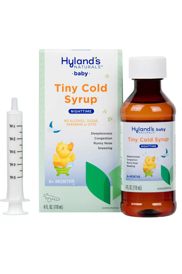 Hyland's Naturals Baby Nighttime Cold Syrup - alivio natural de la secreción nasal, la congestión y el insomnio 4 oz