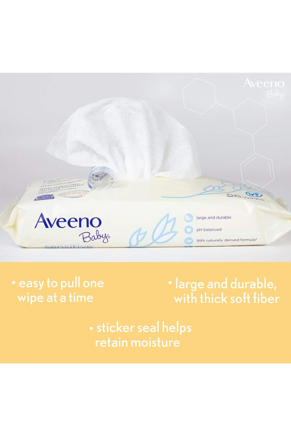 Aveeno Baby Sensitive All Over Wipes - Toallitas para bebe 64 toallitas