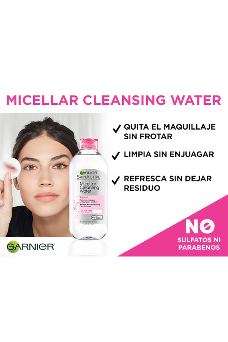 Garnier SkinActive Agua Micelar Limpiadora Todo en 1 400 ml